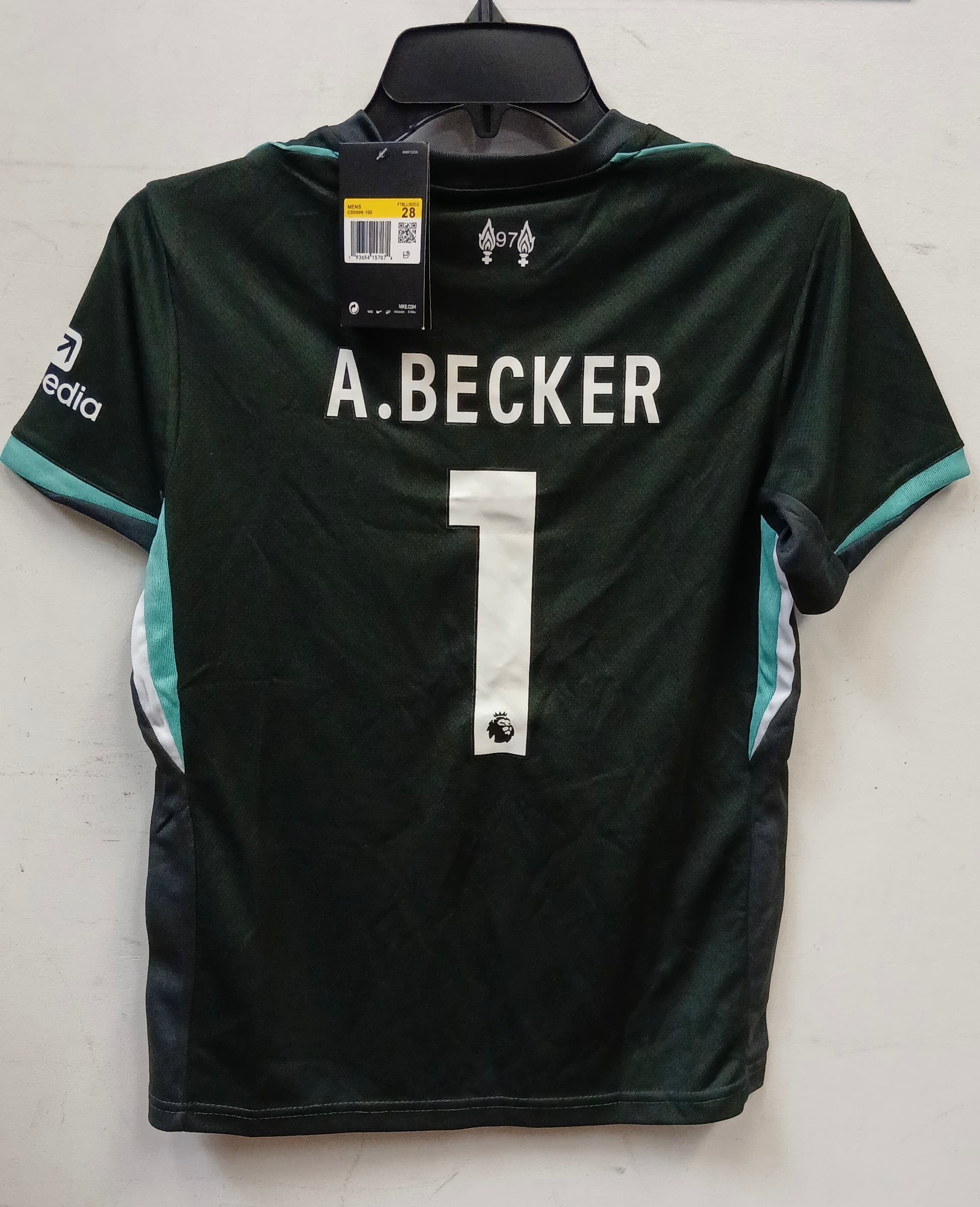 Allison Becker Liverpool Goalkeeper Nike Soccer  Futbol Jersey ANTHRACITE/BLACK  adult sizes