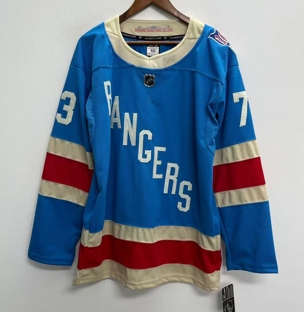 Mens New York Rangers #73 Matt Rempe Fanatics 100th Anniversary Premium Centennial Jersey