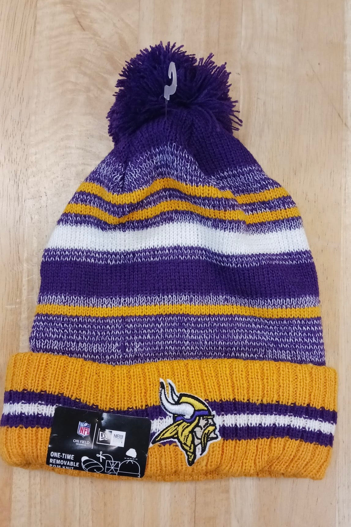 Minnesota Vikings Official NFL New Era winter Knit Hat with Pom Pom