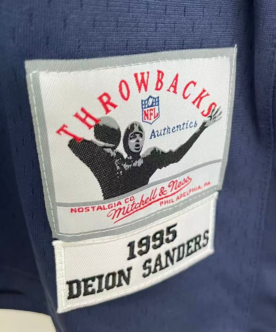 Deion Sanders 1995 Dallas Cowboys Official NFL Jersey Mitchell & Ness