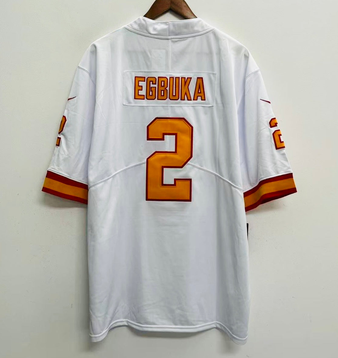 Emeka Egbuka Tampa Bay Buccaneers Official NFL Nike White Retro Jersey