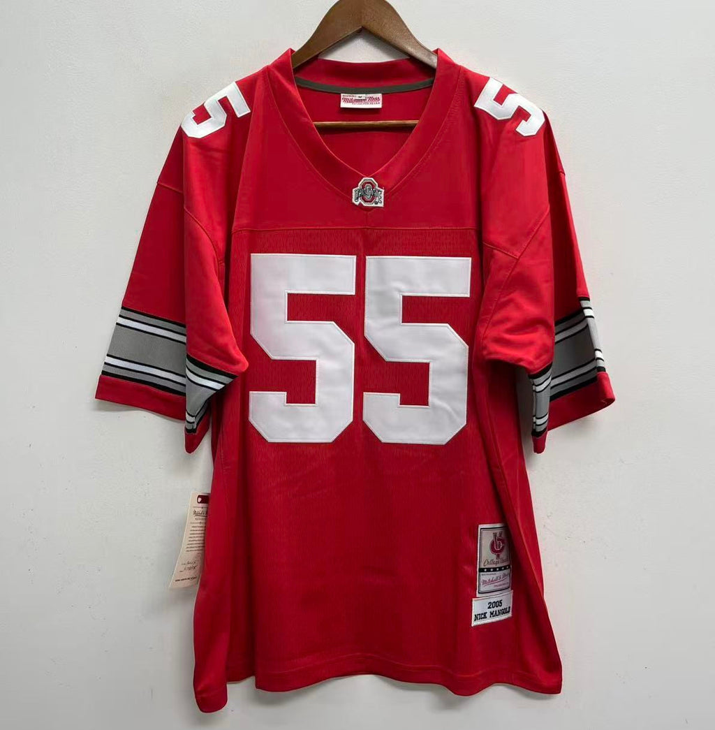 Nick Mangold Ohio State Buckeyes Official NCAA Mitchell & Ness Jersey