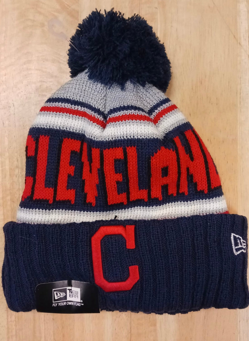Cleveland Guardians MLB New Era winter Hat with Pom Pom