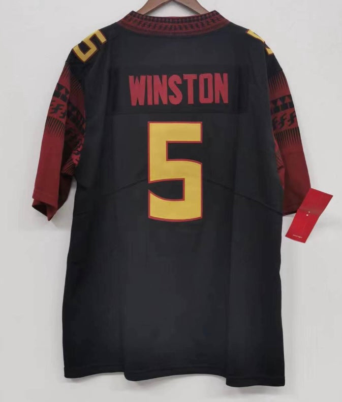 Jameis Winston Florida State Seminoles Jersey Black gold numbers
