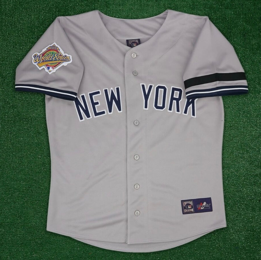 Andy Pettitte 1996 New York Yankees Official MLB Majestic World Series Jersey Road Gray