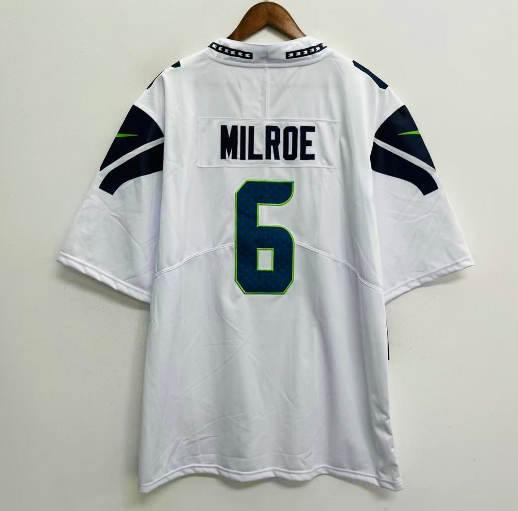 Jalen Milroe Seattle Seahawks Official NFL Nike Jersey white