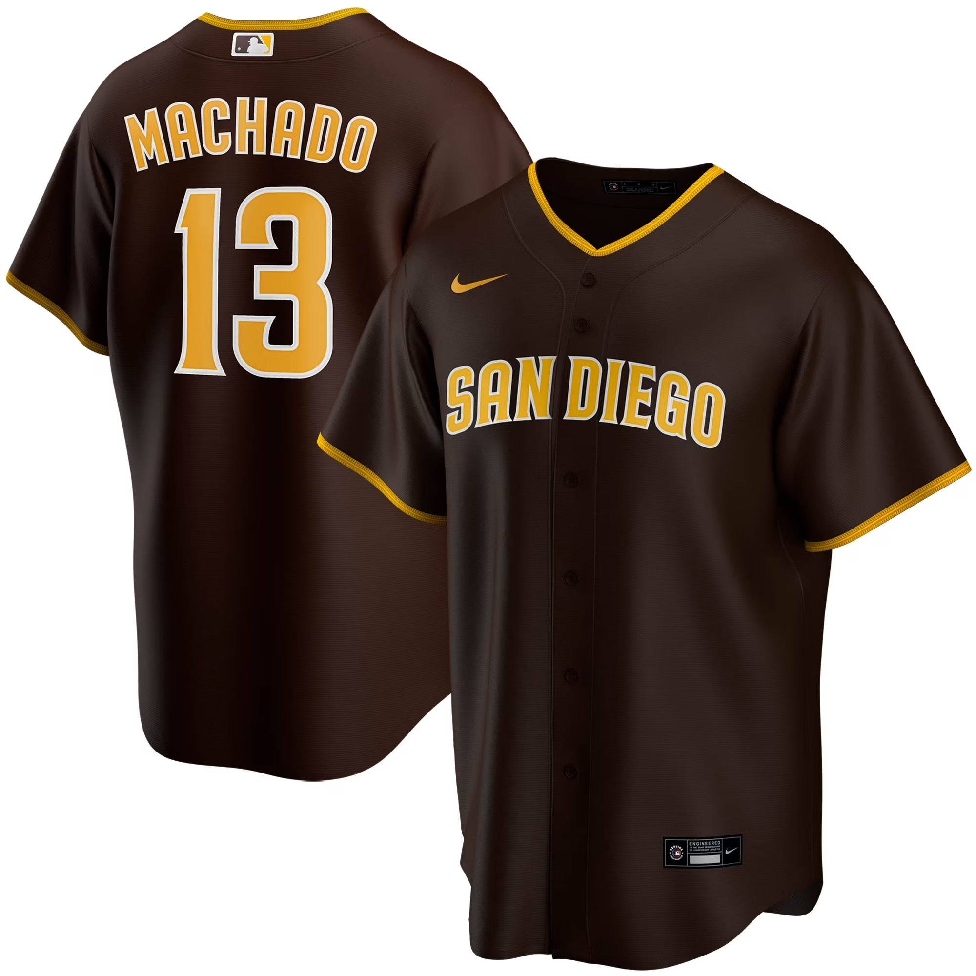 Manny Machado YOUTH KIDS San Diego Padres Official MLB Nike Jersey brown