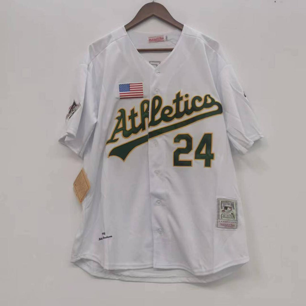 Rickey Henderson Oakland A’s Athletics Official MLB Nitchell & Ness Jersey