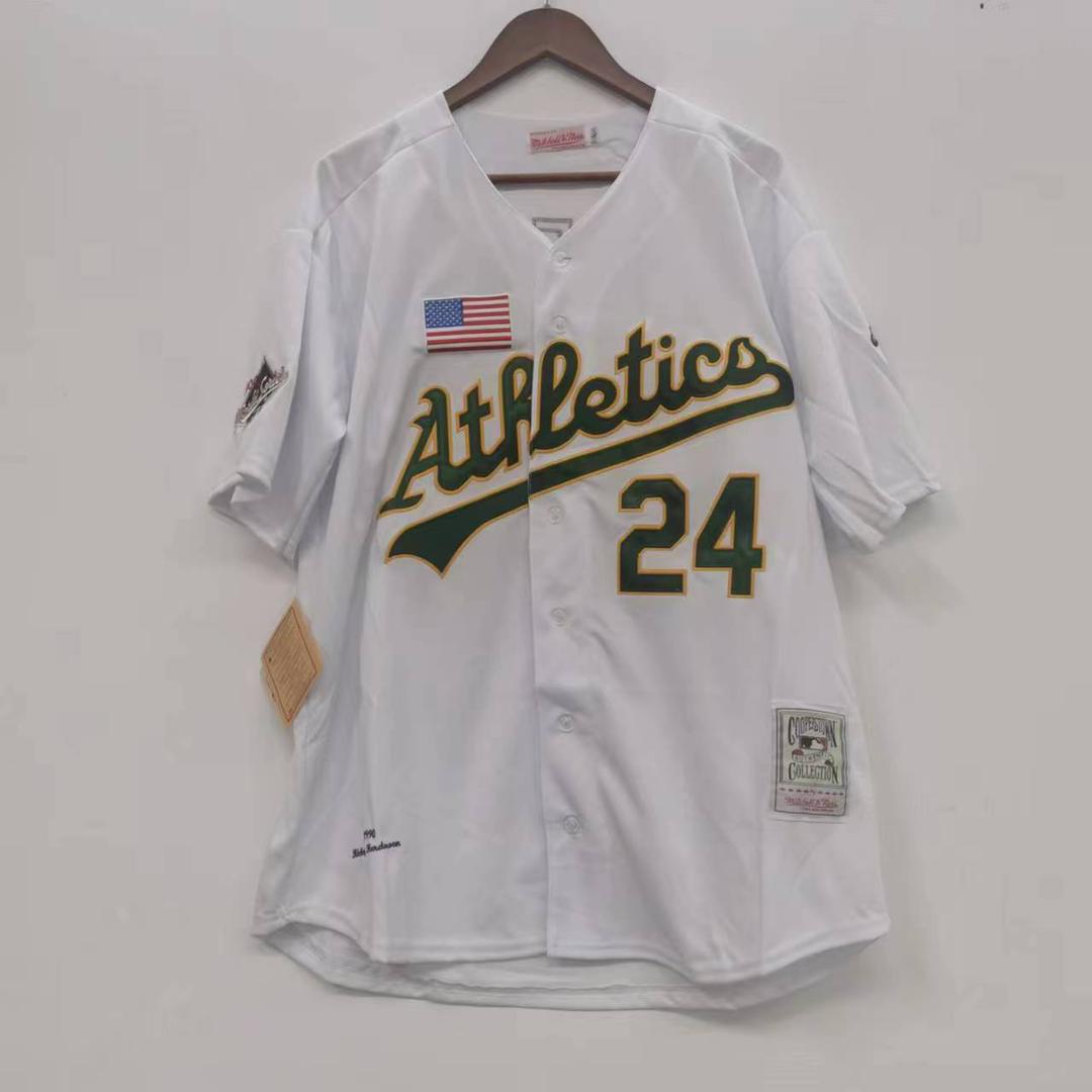 Rickey Henderson Oakland A’s Athletics Official MLB Nitchell & Ness Jersey