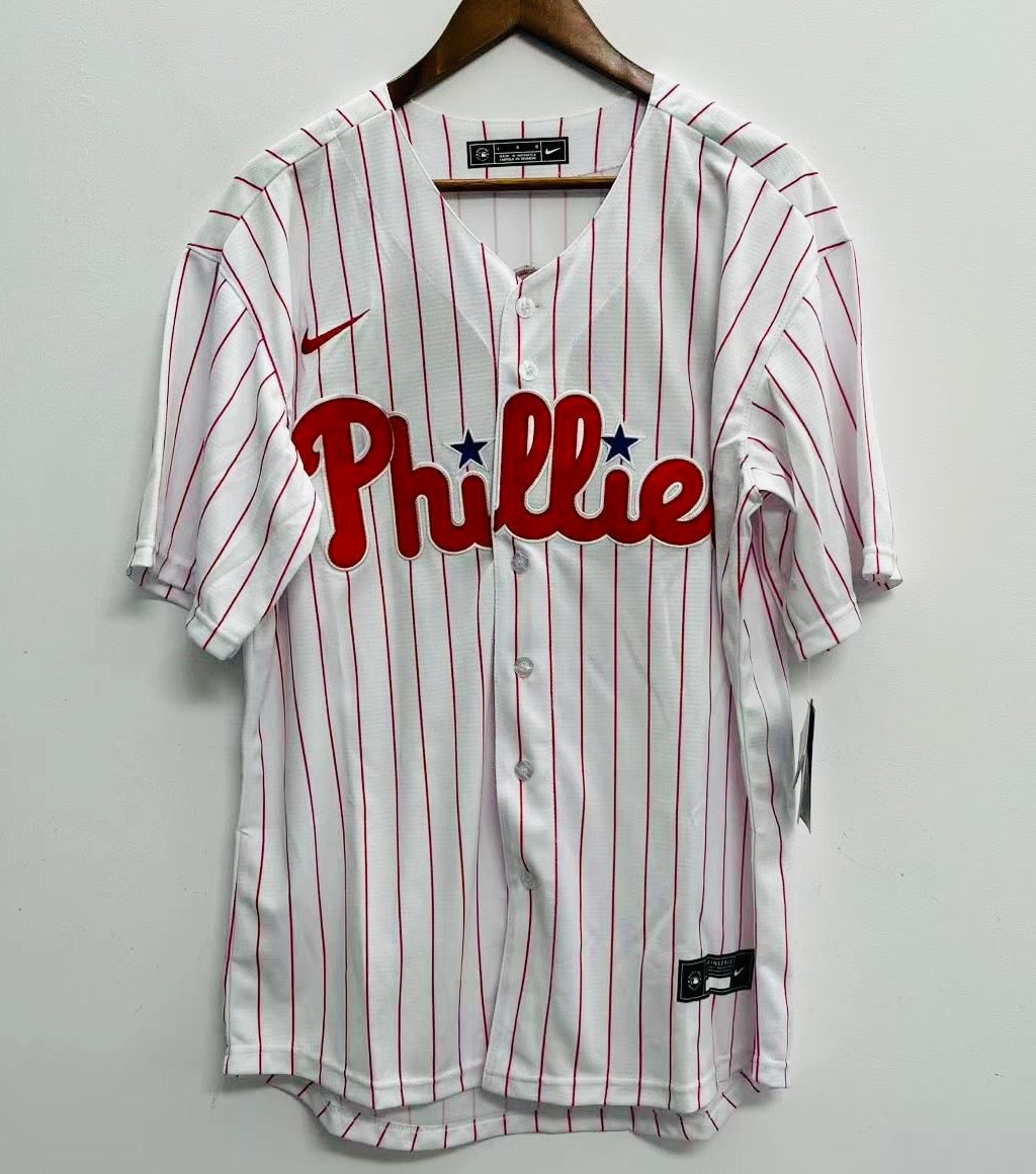 Christopher Sanchez Philadelphia Phillies Jersey white pinstripes Nike