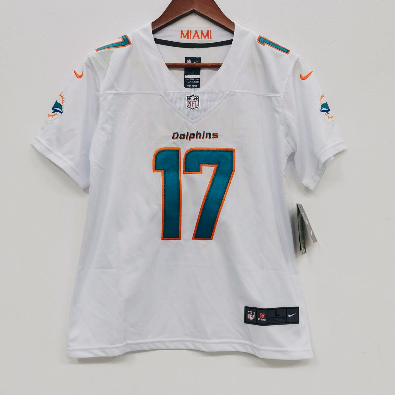 Jaylen Waddle Miami Dolphins Official NFL YOUTH KIDS  Jersey White