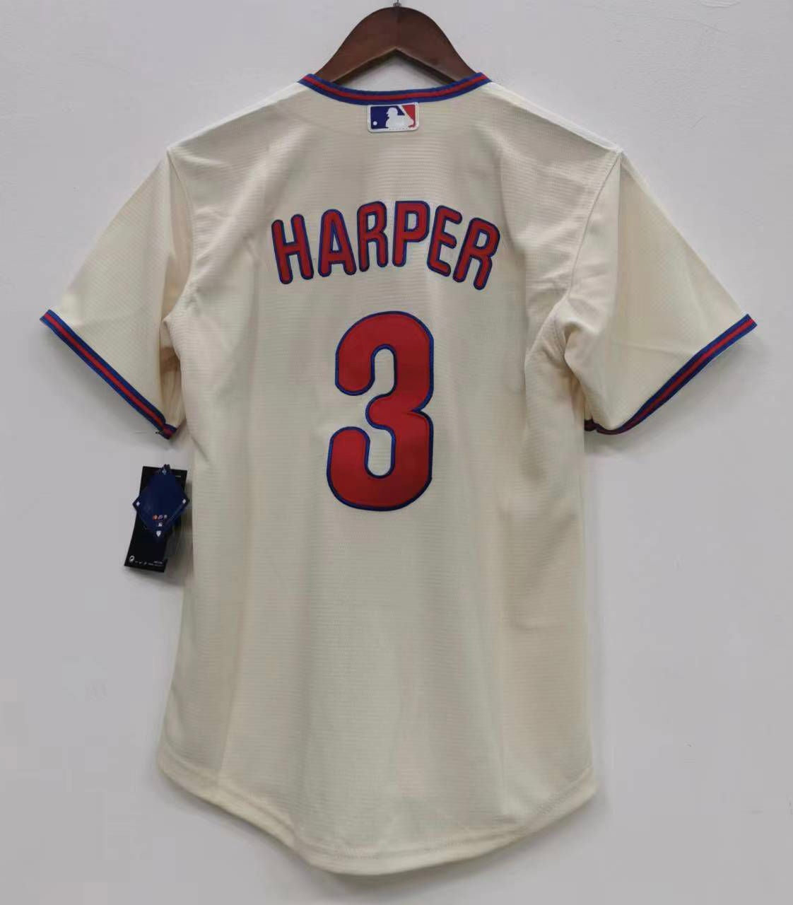 Bryce Harper Philadelphia Phillies Official MLB Nike Jersey cream