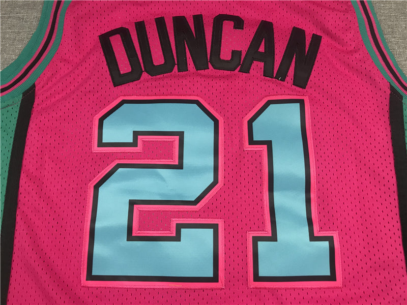Tim Duncan San Antonio Spurs Jersey pink Mitchell & Ness