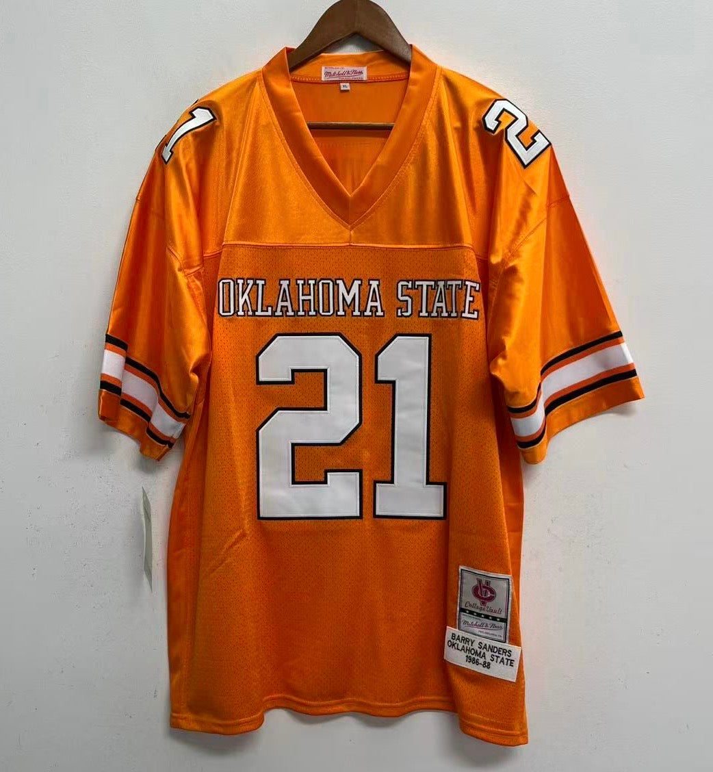 Barry Sanders Oklahoma State Official NCAA Mitchell & Ness Jersey