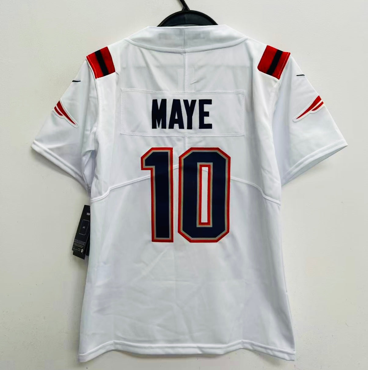 Drake Maye New England Patriots Official NFL Nike YOUTH KIDS Jersey white