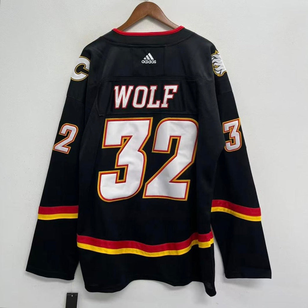 Dustin Wolf Calgary Flames Official NHL Adidas Jersey black