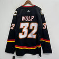 Dustin Wolf Calgary Flames Official NHL Adidas Jersey black