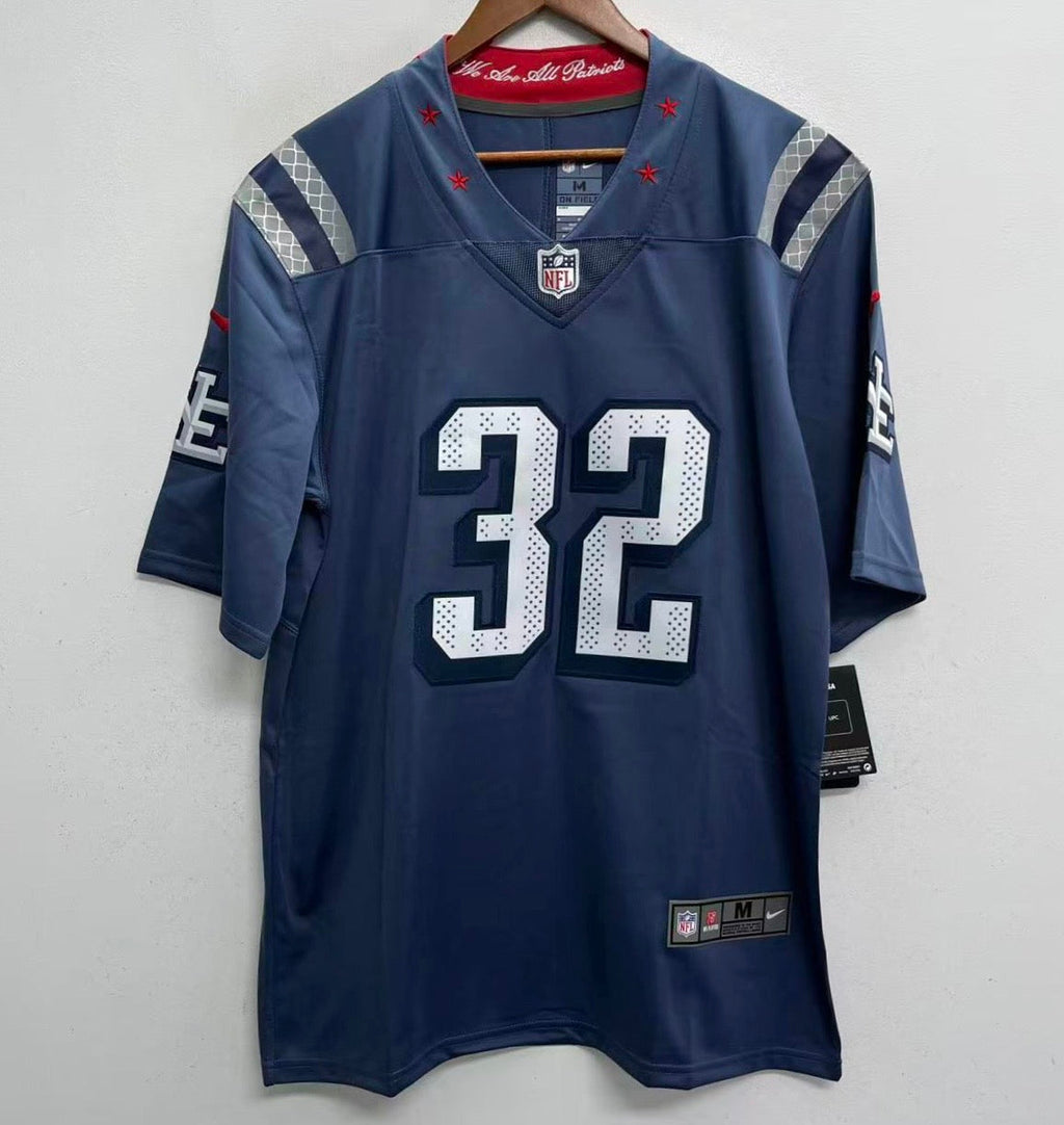 TreVeyon Henderson New England Patriots Official NFL Nike YOUTH KIDS 2025 Rivalries Collection Storm blue Jersey