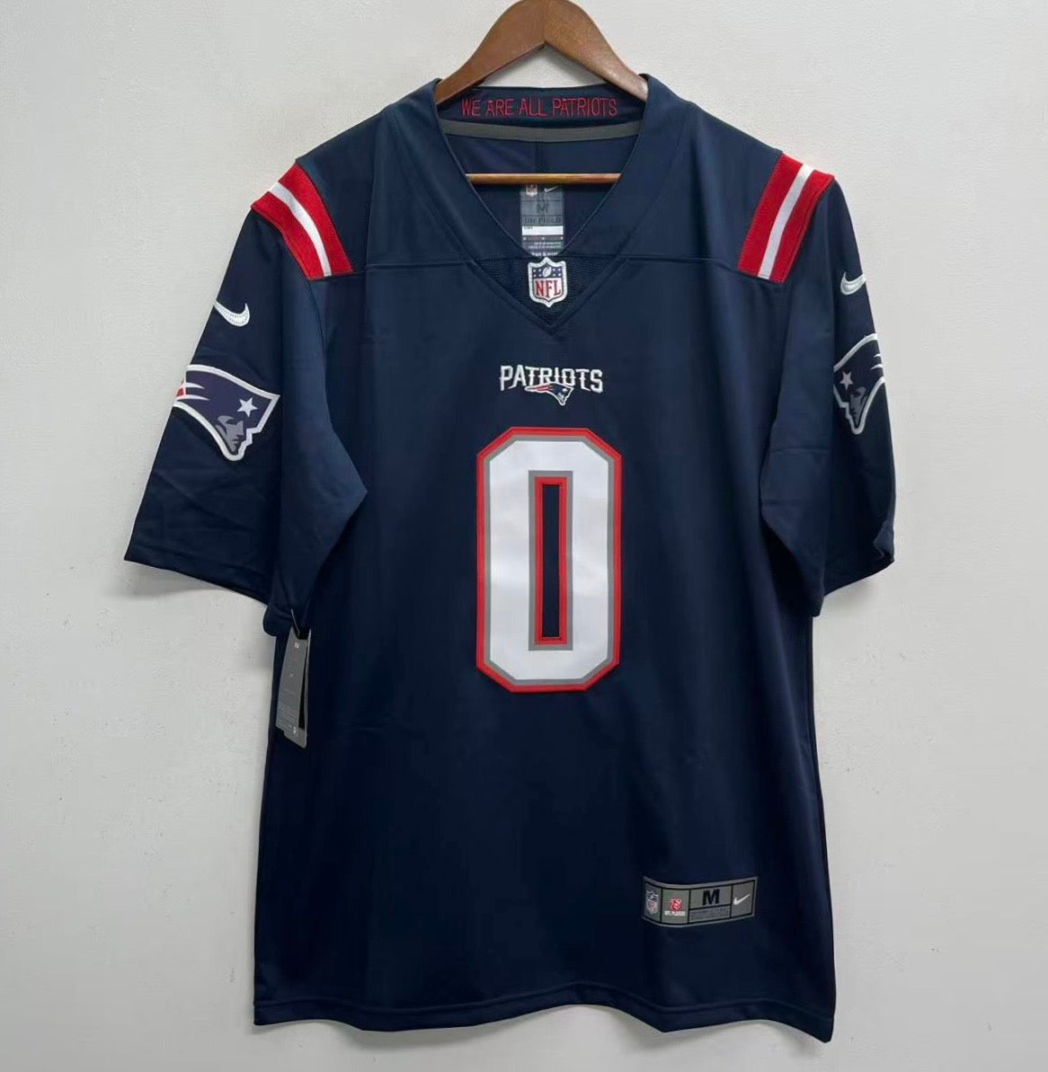 Christian Gonzalez New England Patriots NFL Official NIKE Jersey blue