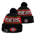 San Francisco 49ers NFL New Era winter Hat with Pom Pom black