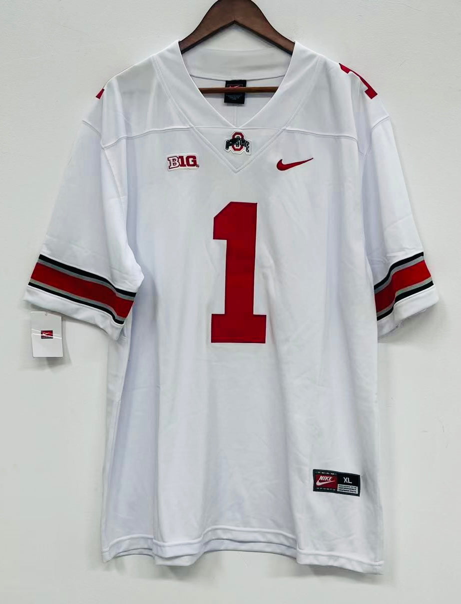 Justin Fields Ohio State Buckeyes Official NCAA Jersey white