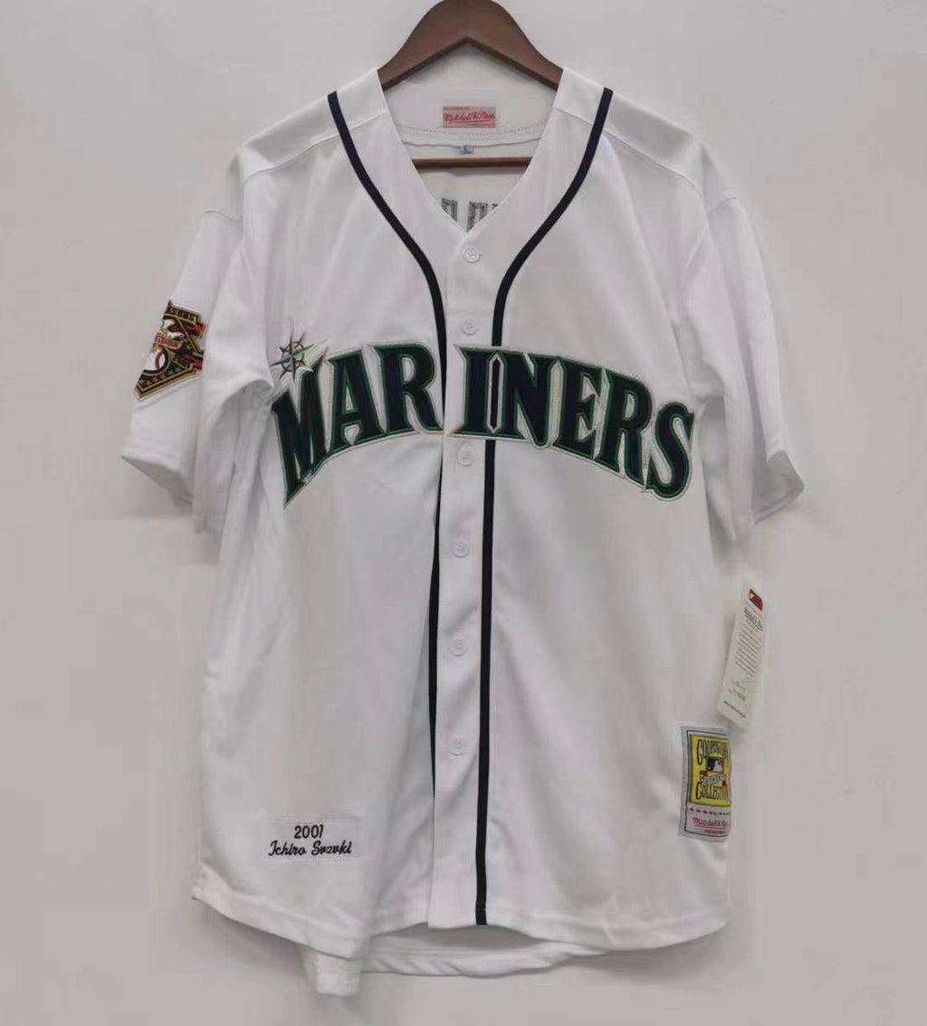 Ichiro Suzuki Seattle Mariners Official MLB Jersey Mitchell & Ness white