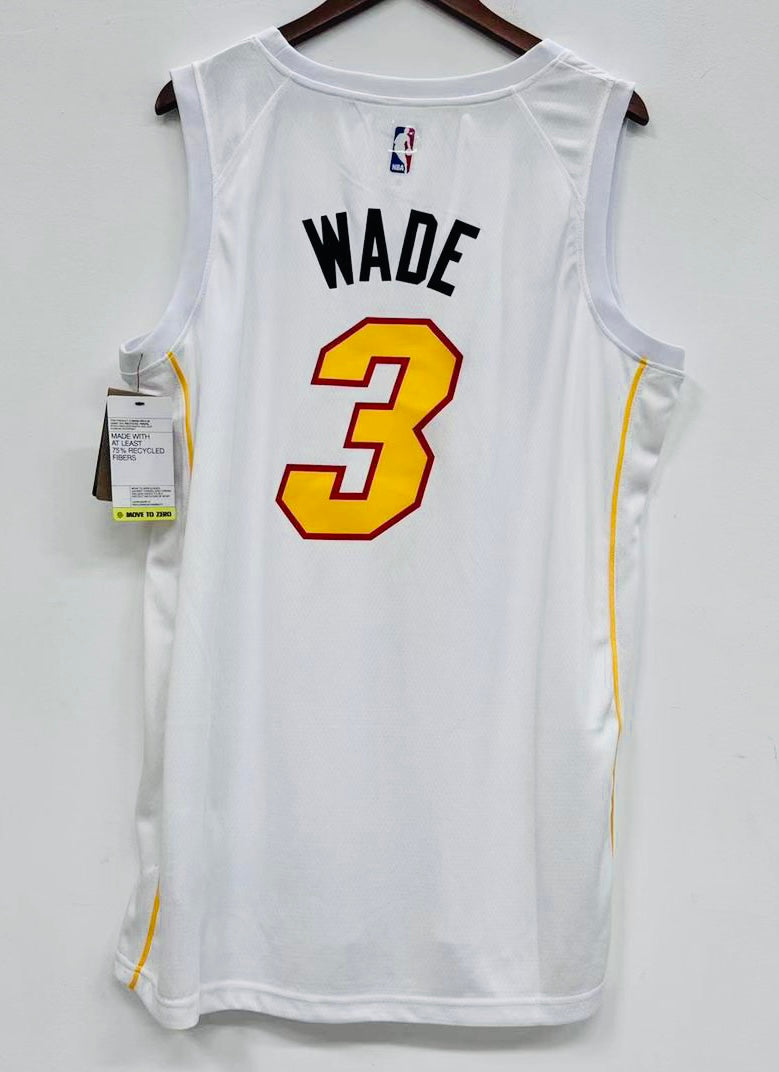 Dwyane Wade Miami Heat Official NBA Nike Jersey white