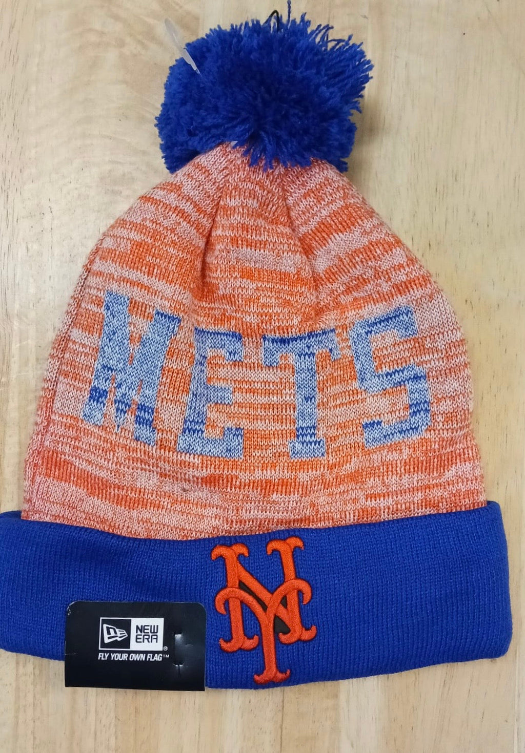 New York Mets MLB New Era winter knit Hat with Pom Pom