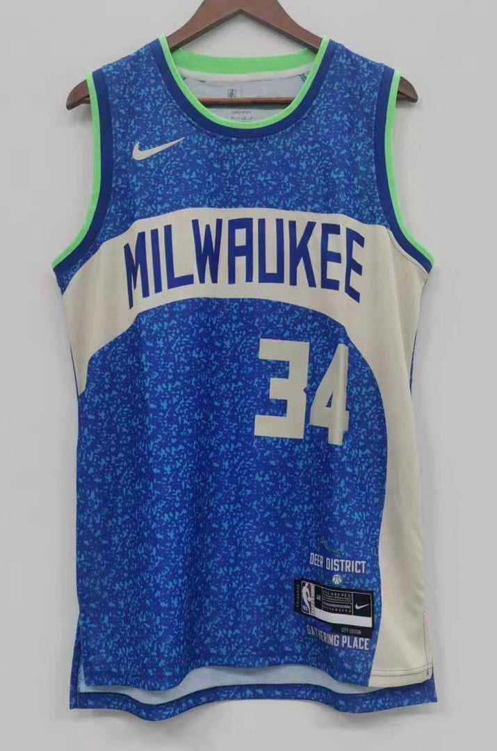 Giannis Antetokounmpo Milwaukee Bucks Official NBA Nike Jersey