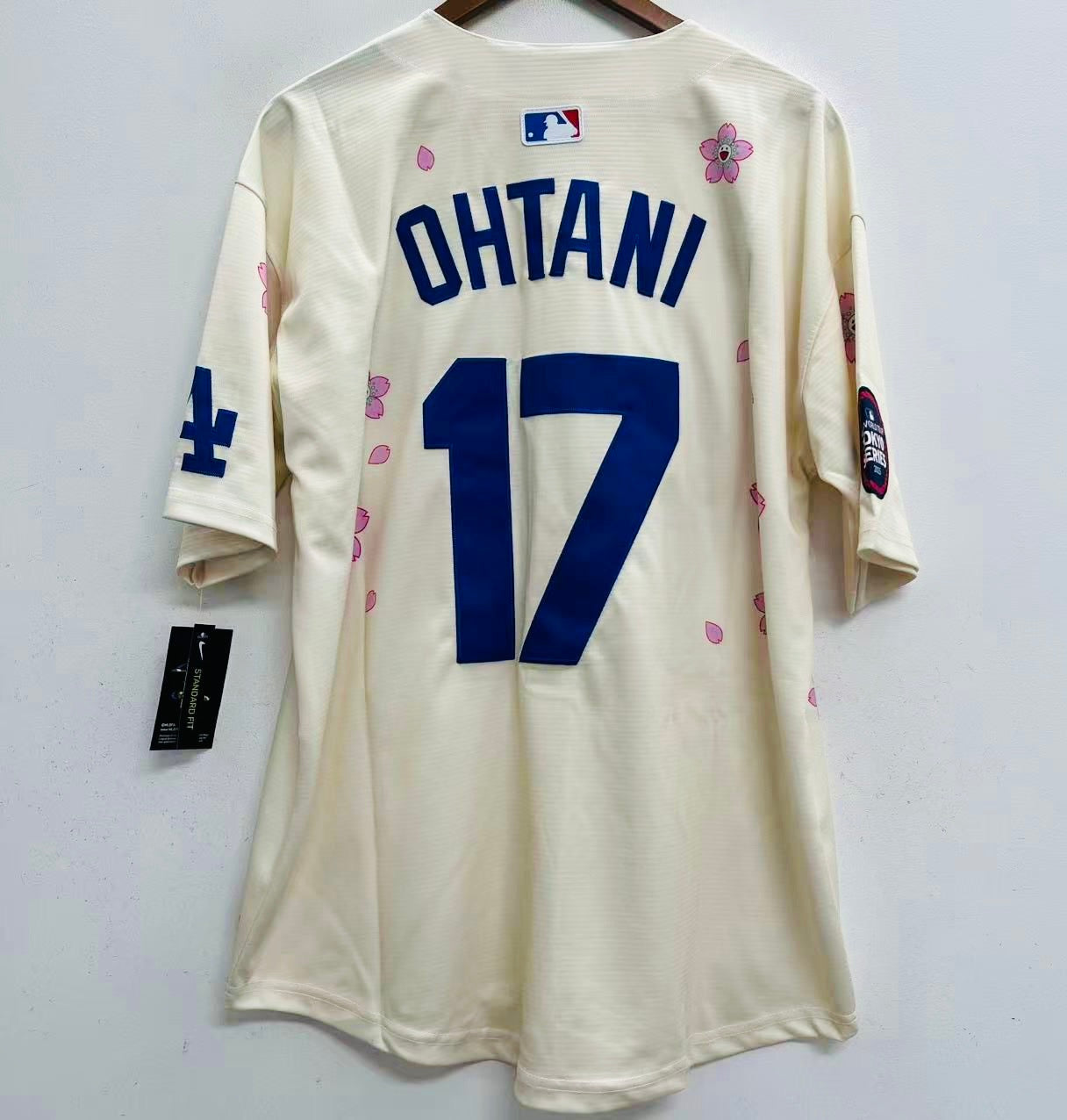 Shohei Ohtani Los Angeles Dodgers Official MLB Nike jersey flowers