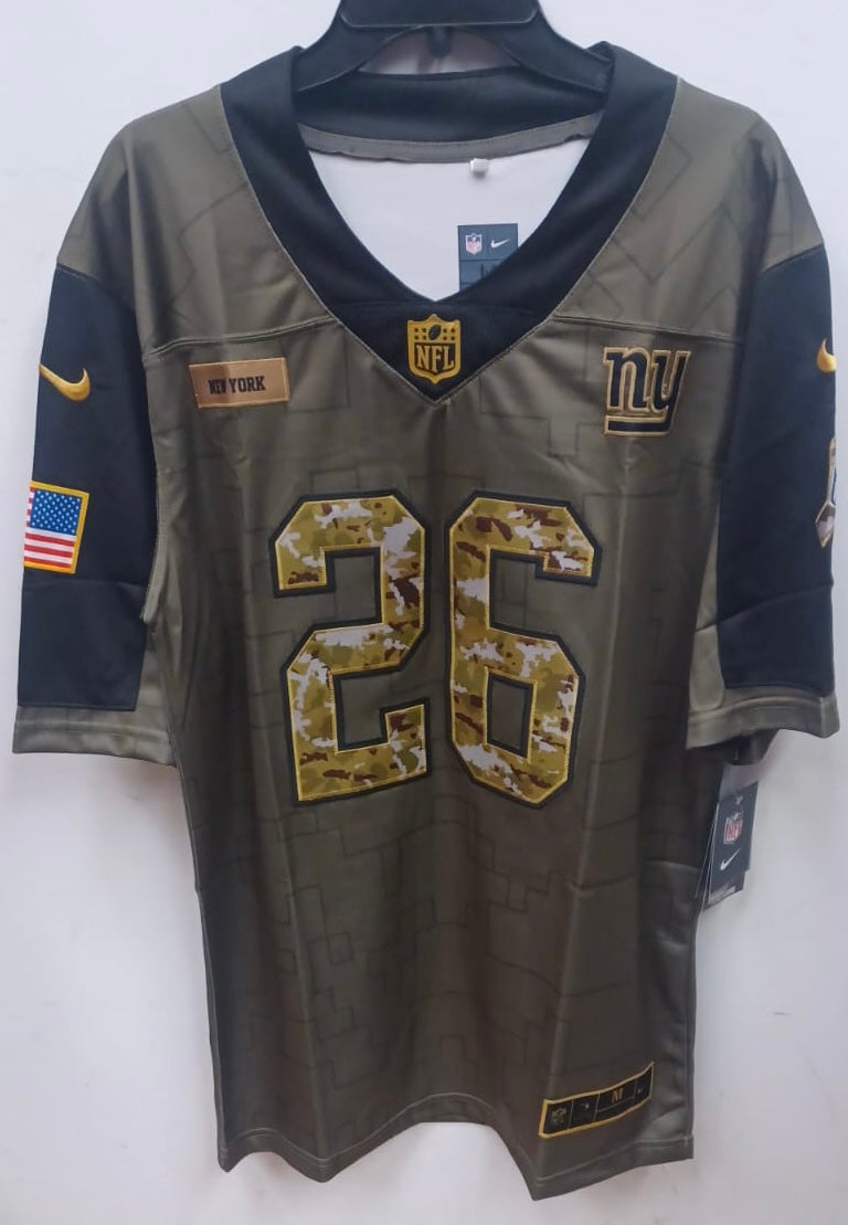 Saquon Barkley New York Giants military salute to service Jersey