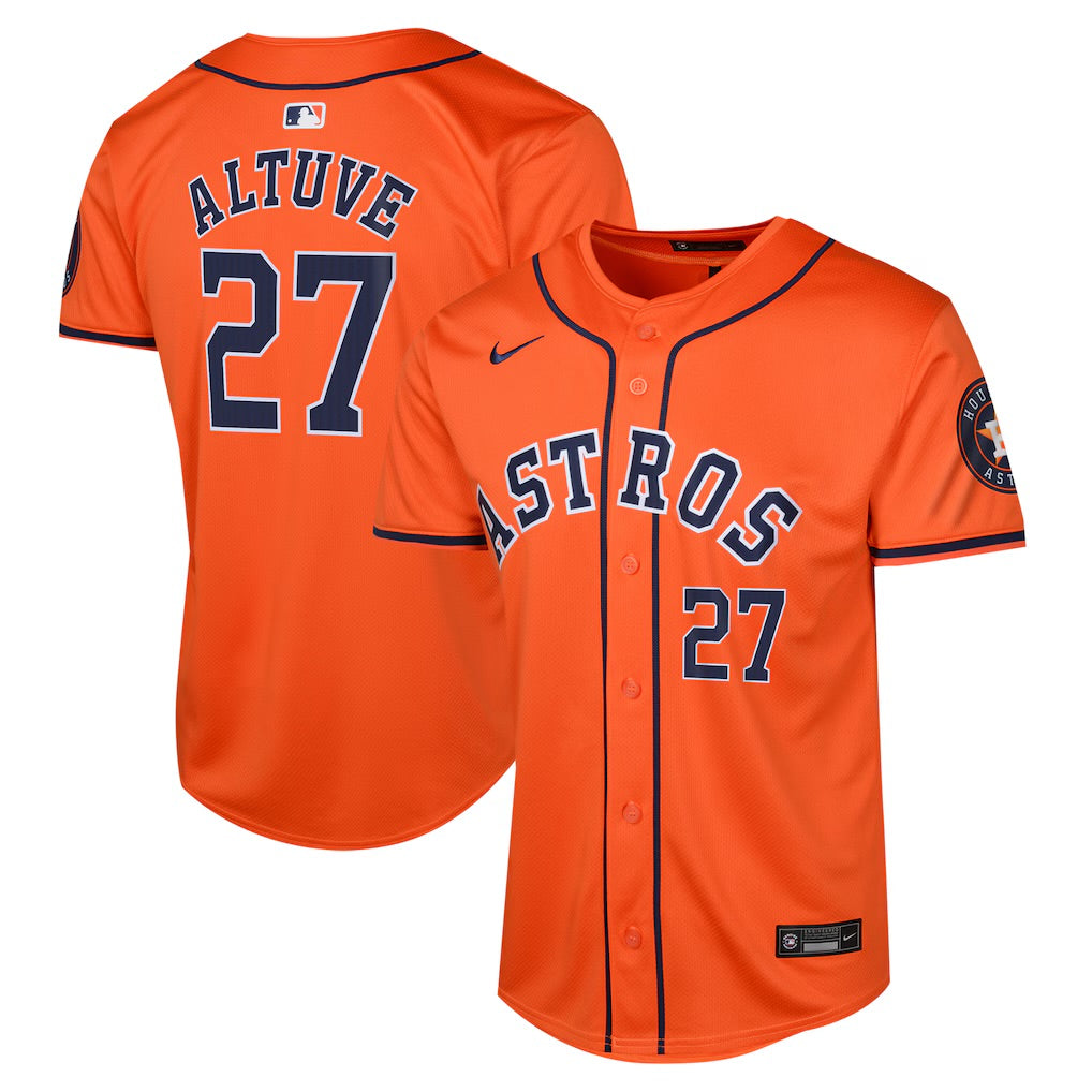 Jose Altuve YOUTH KIDS Houston Astros Official MLB Nike Jersey Orange