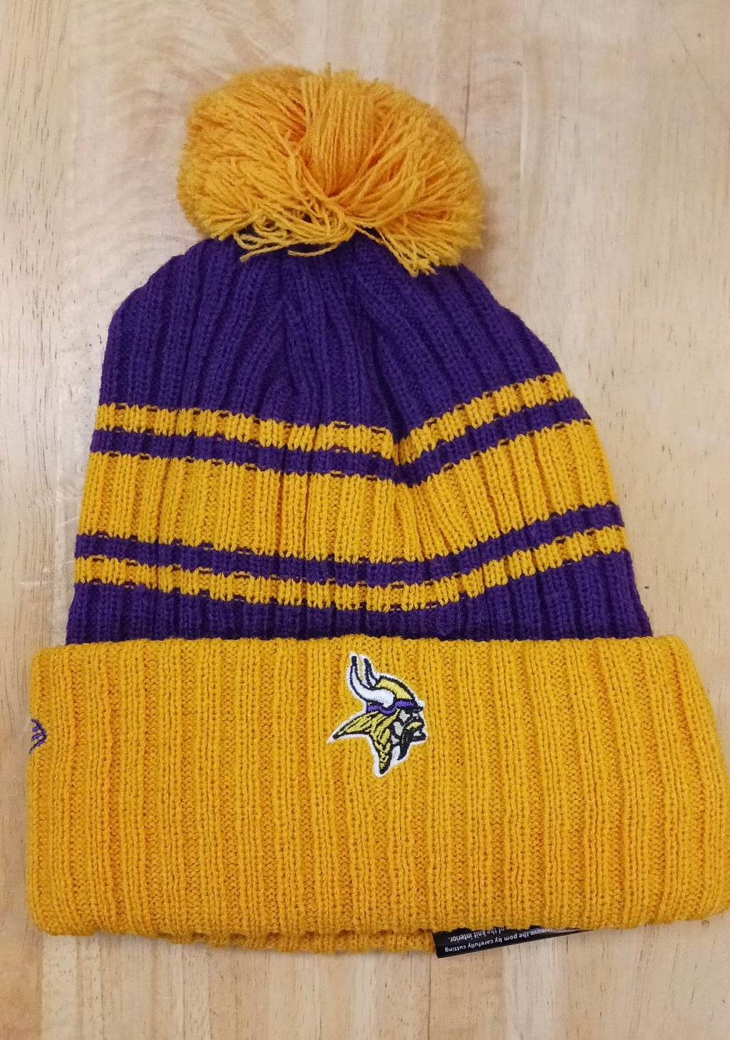Minnesota Vikings Official NFL New Era winter Knit Hat with Pom Pom