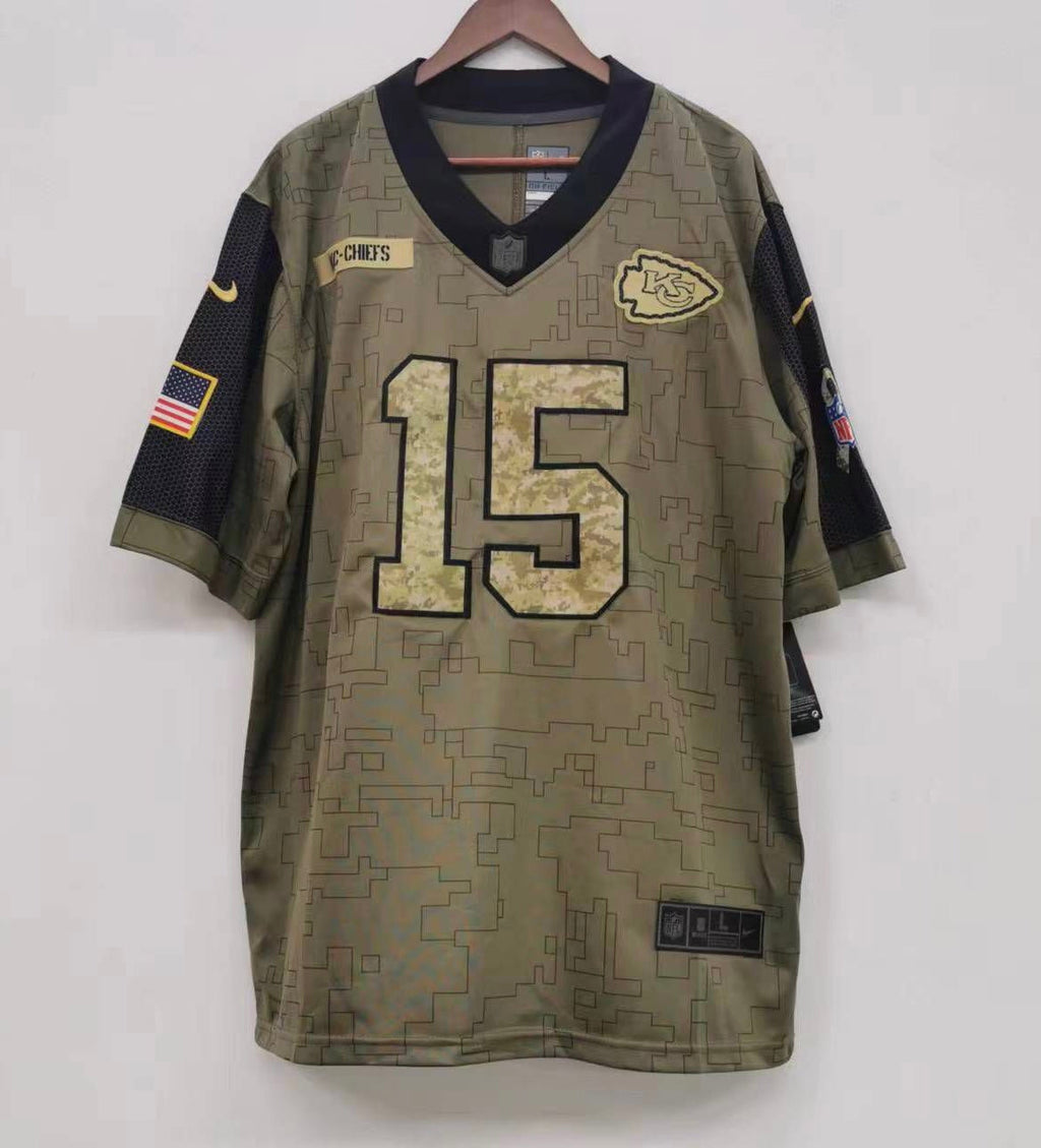 Patrick Mahomes Kansas City Chiefs military salute to service Nike Jersey