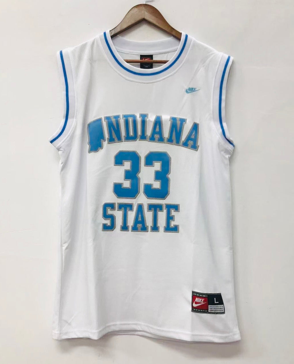 Larry Bird Indiana State Official NCAA Jersey NIKE white