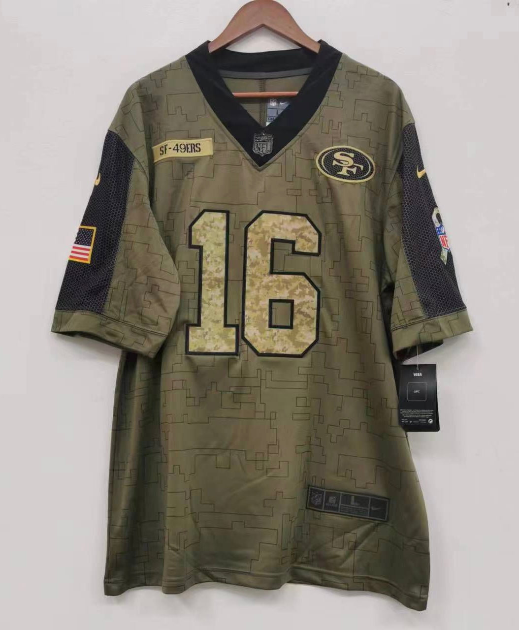 Joe Montana San Francisco 49ers Official NFL Nike military salute to service Jersey
