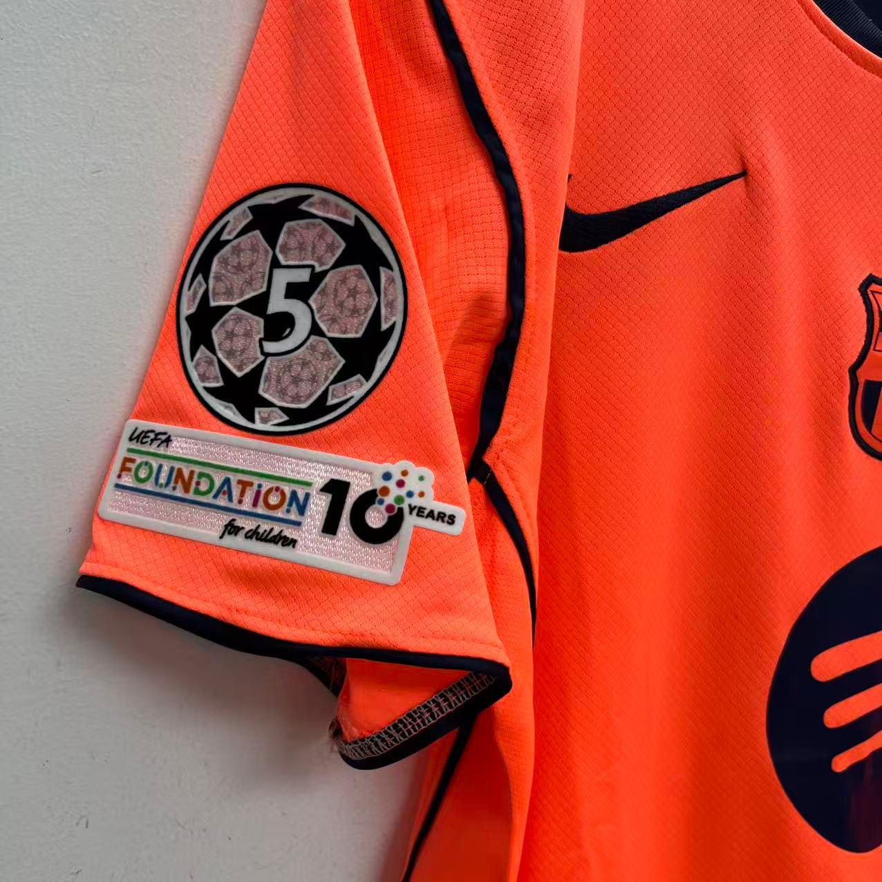 Lamine Yamal #10 FC Barcelona Nike 2025-26 Third Jersey - Total 90 "Bright Mango" Champions League Edition YOUTH/KIDS Sizes
