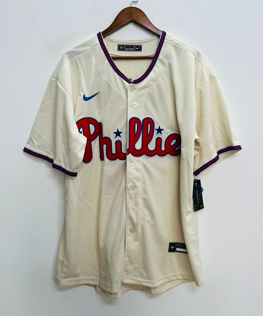 Harrison Bader Philadelphia Phillies Official MLB Nike Jersey Cream