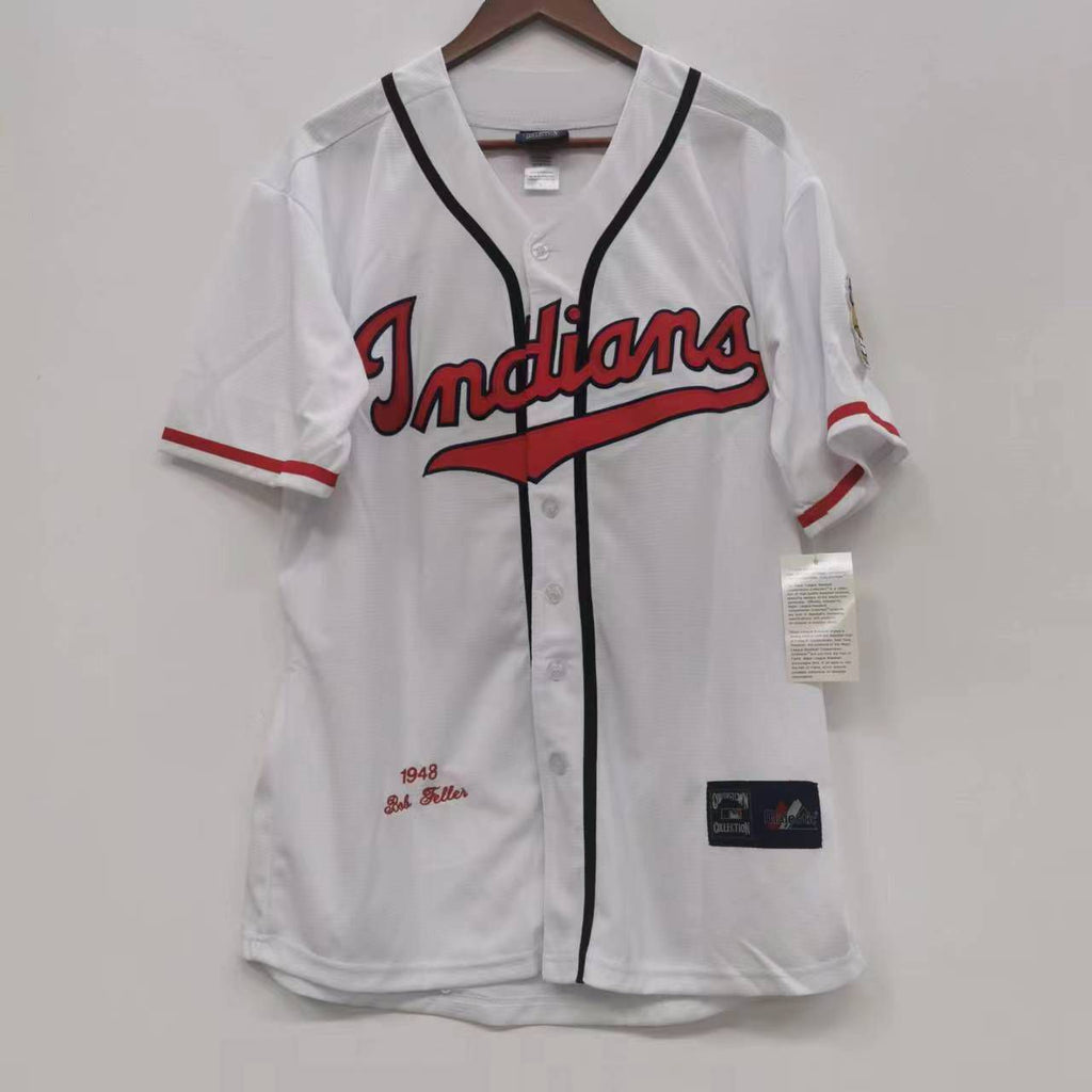 Bob Feller Cleveland Indians Jersey Majestic white 1948
