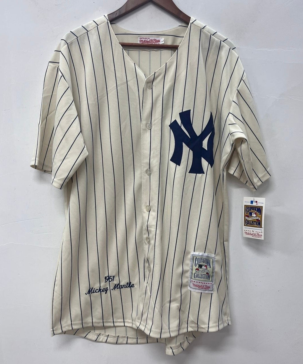 Mickey Mantle 1951 New York Yankees Jersey pinstripes Mitchell & Ness