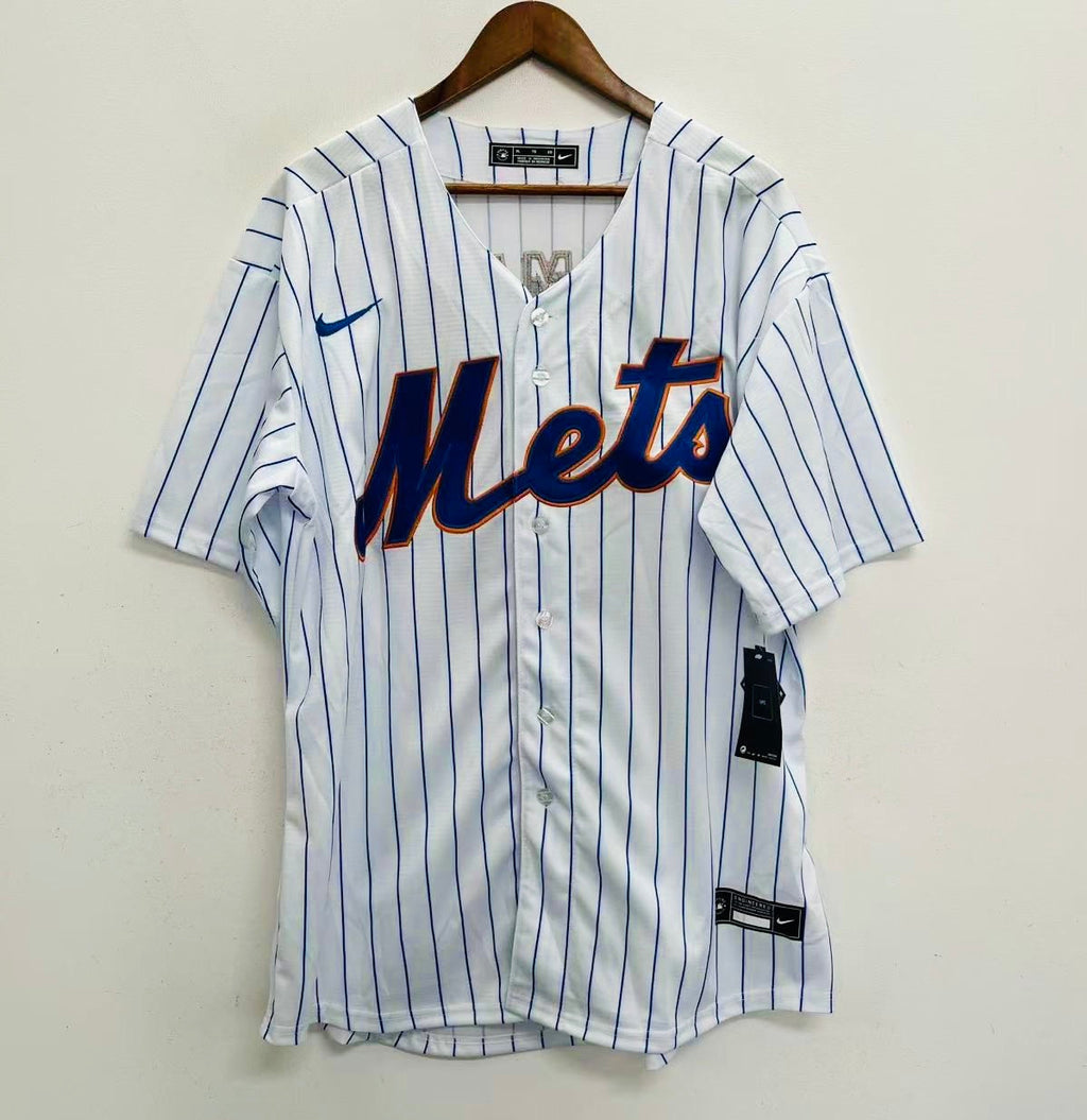 Brandon Nimmo New York Mets Official MLB Nike Jersey White Pinstripes