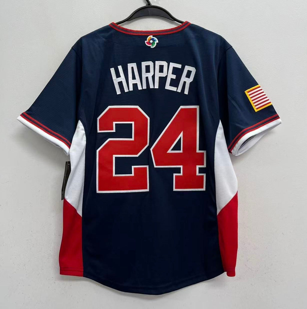 Bryce Harper YOUTH KIDS 2026 Team USA Baseball Official Nike Jersey blue