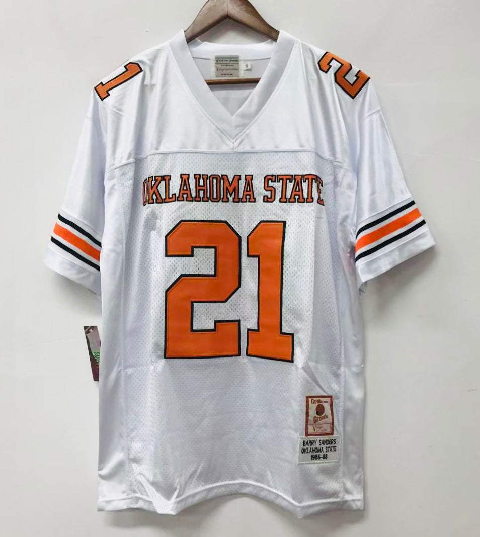 Barry Sanders Oklahoma State Official NCAA Gridiron Greats Jersey