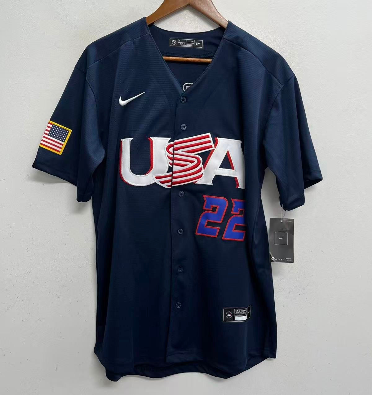 Clayton Kershaw Team USA Baseball Jersey Nike blue