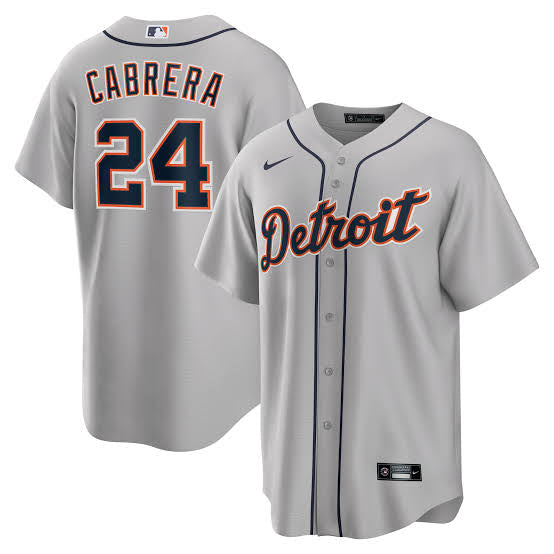Miguel Cabrera Detroit Tigers Official MLB Nike Jersey Gray