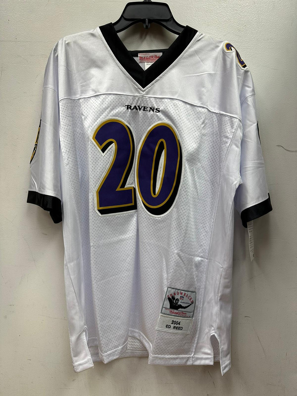 Ed Reed Baltimore Ravens official NFL Mitchell & Ness Jersey white