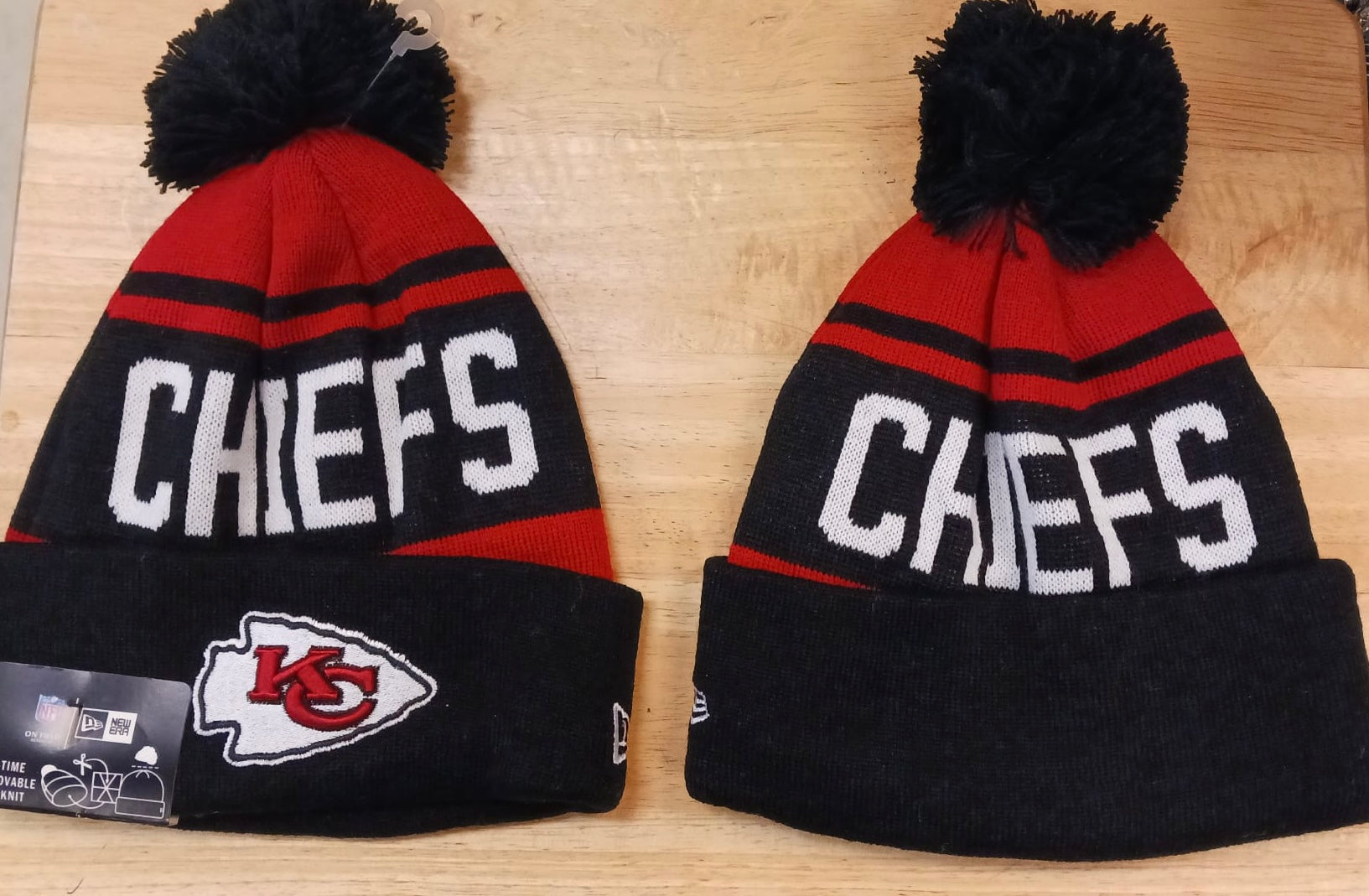 Kansas City Chiefs NFL New Era winter knit Hat with Pom Pom