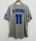 Roki Sasaki Los Angeles Dodgers Official MLB Nike Jersey gray