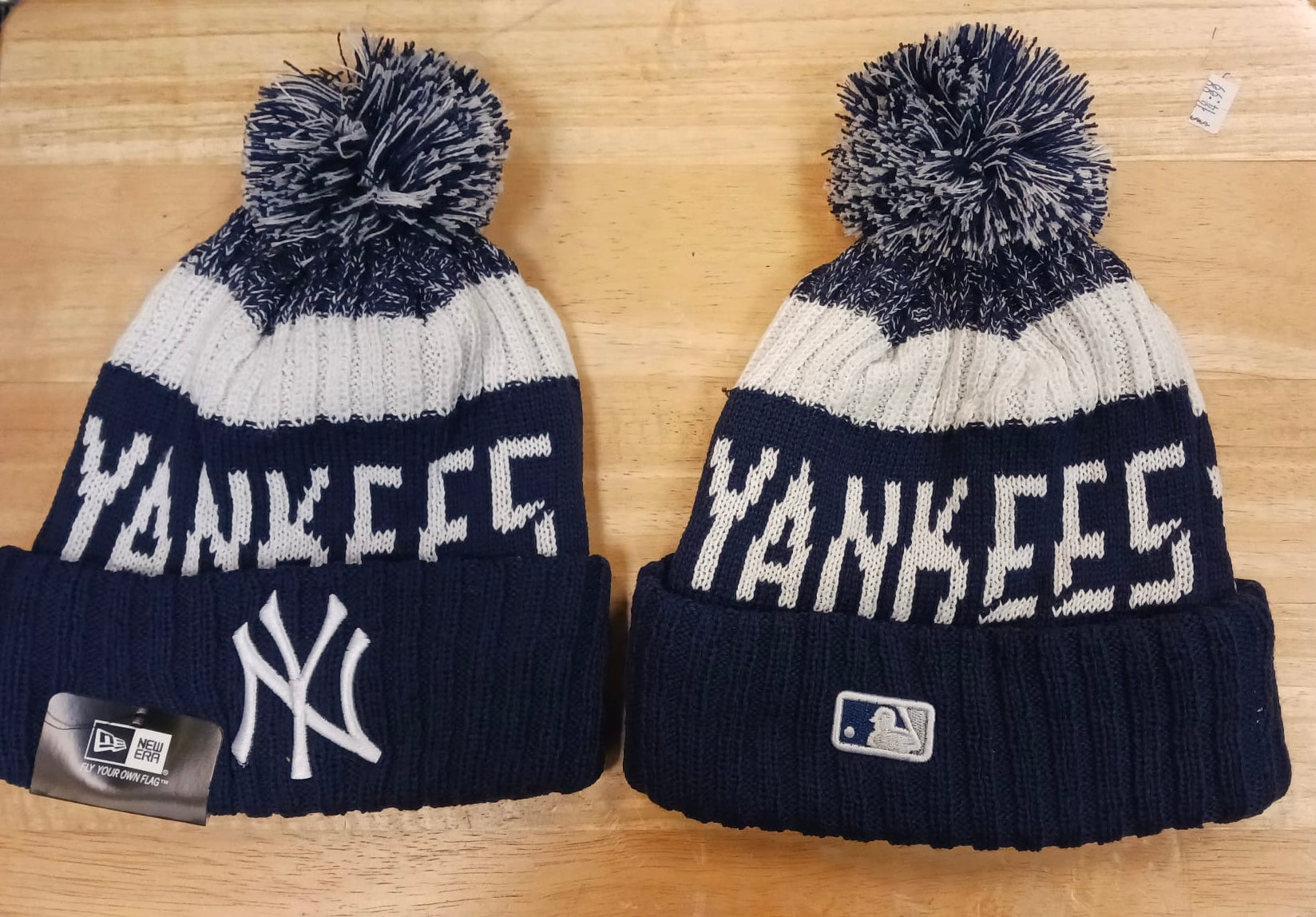 New York Yankees MLB New Era winter knit Hat with Pom Pom
