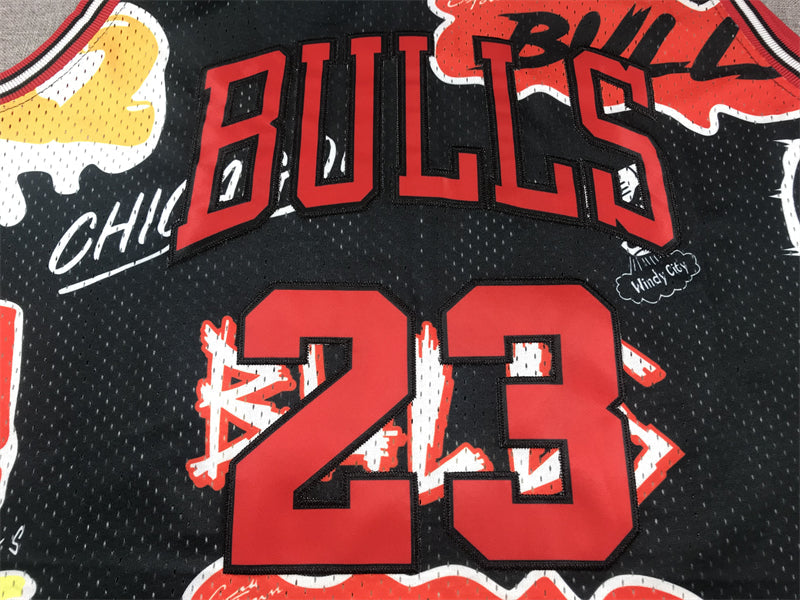 Michael Jordan Chicago Bulls Graffiti Jersey made by Mitchell & Ness